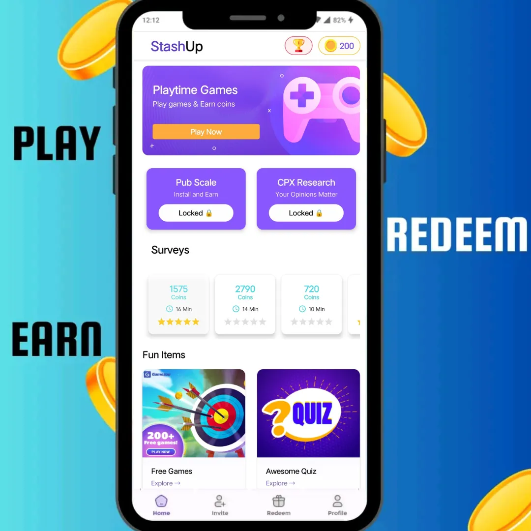 Stash Up - Earn Cash & Gifts | Indus Appstore | Screenshot