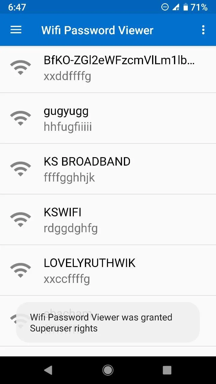 WiFi Password Viewer (root) | Indus Appstore | Screenshot