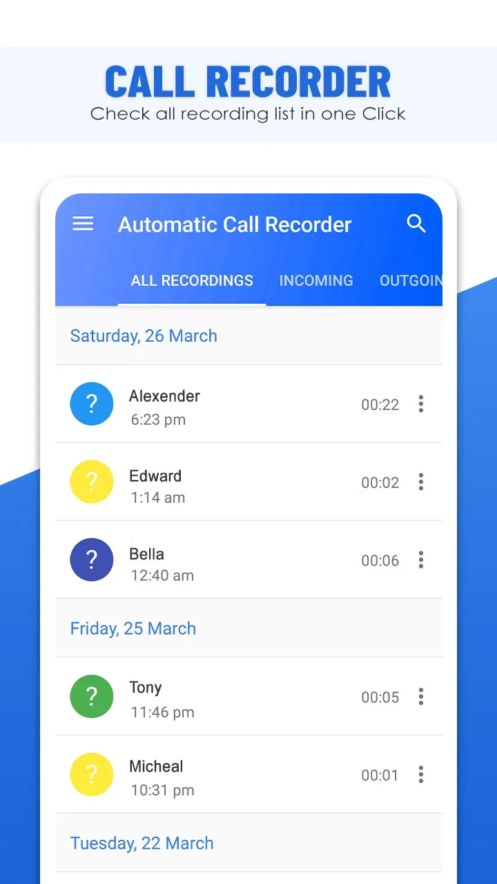 Auto Call Recorder All | Indus Appstore | Screenshot