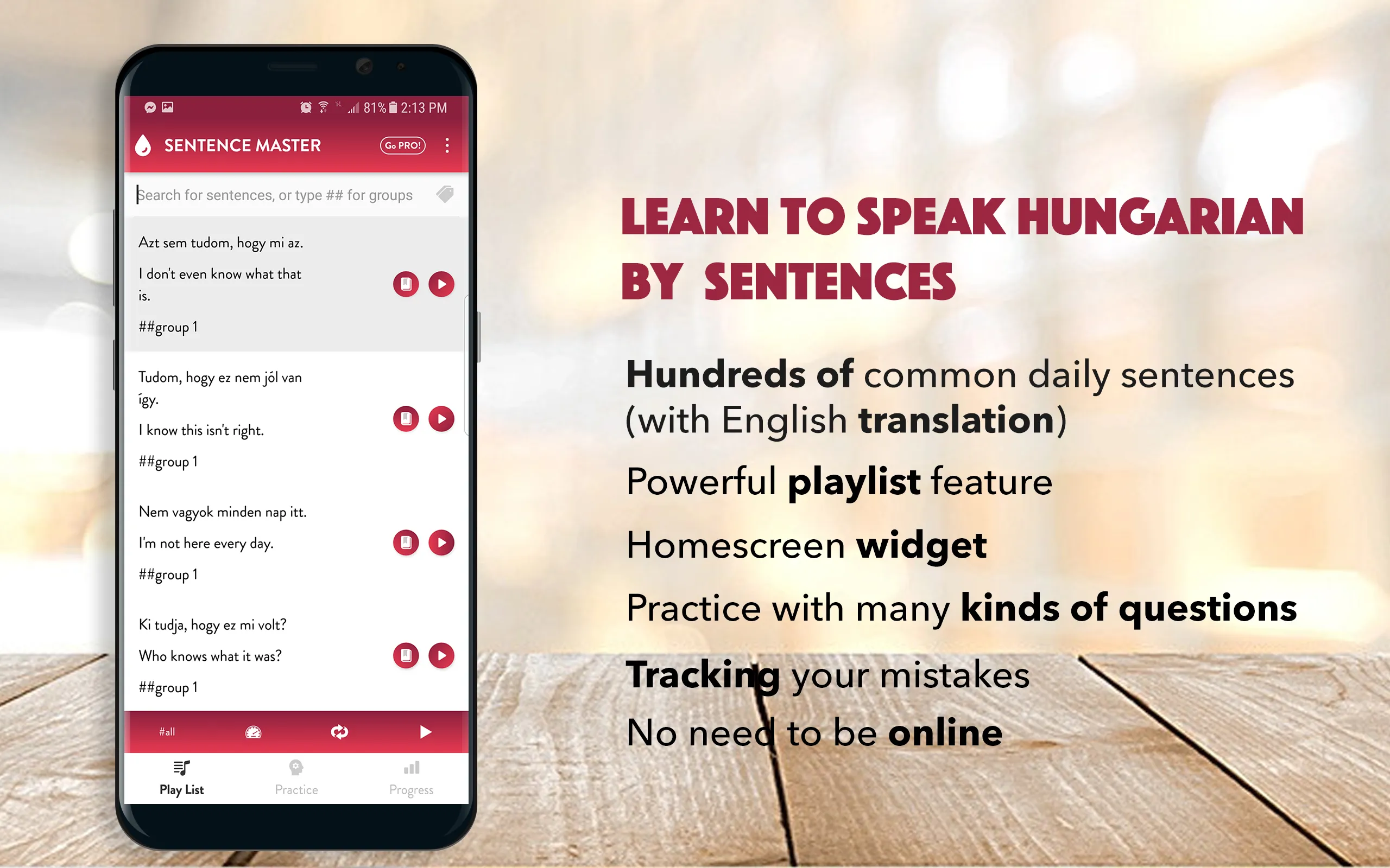 Hungarian Sentence Master | Indus Appstore | Screenshot