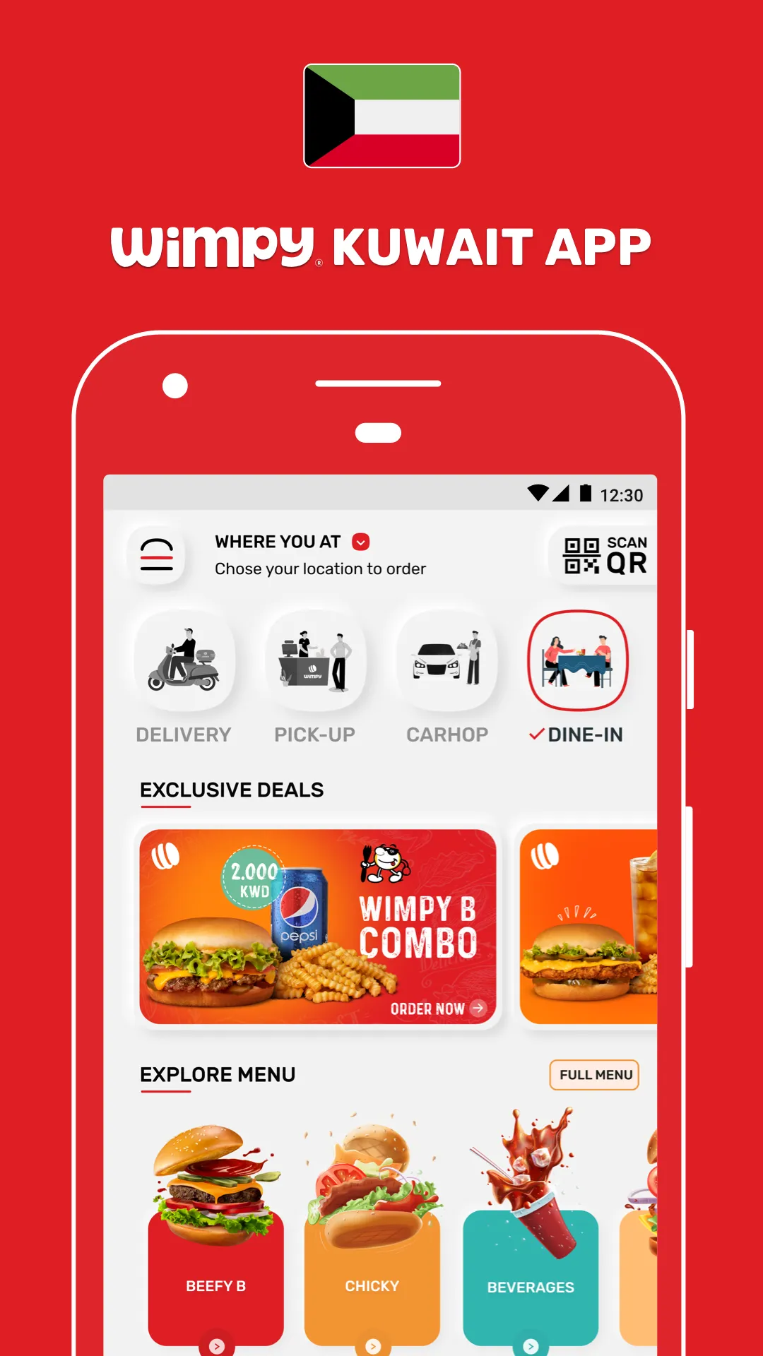 Wimpy Kuwait - Order burgers | Indus Appstore | Screenshot