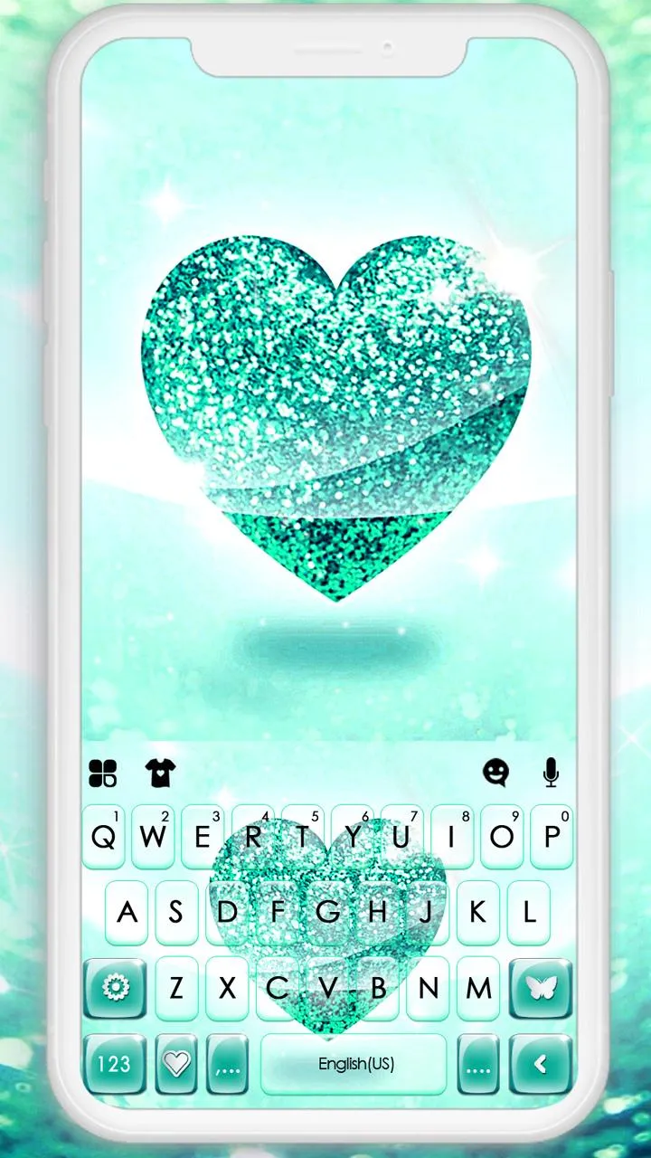 Glitter Heart Theme | Indus Appstore | Screenshot