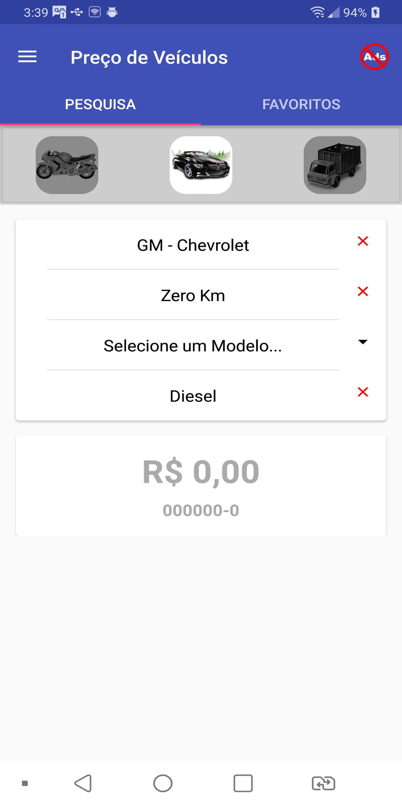 Preço de Veículos | Indus Appstore | Screenshot