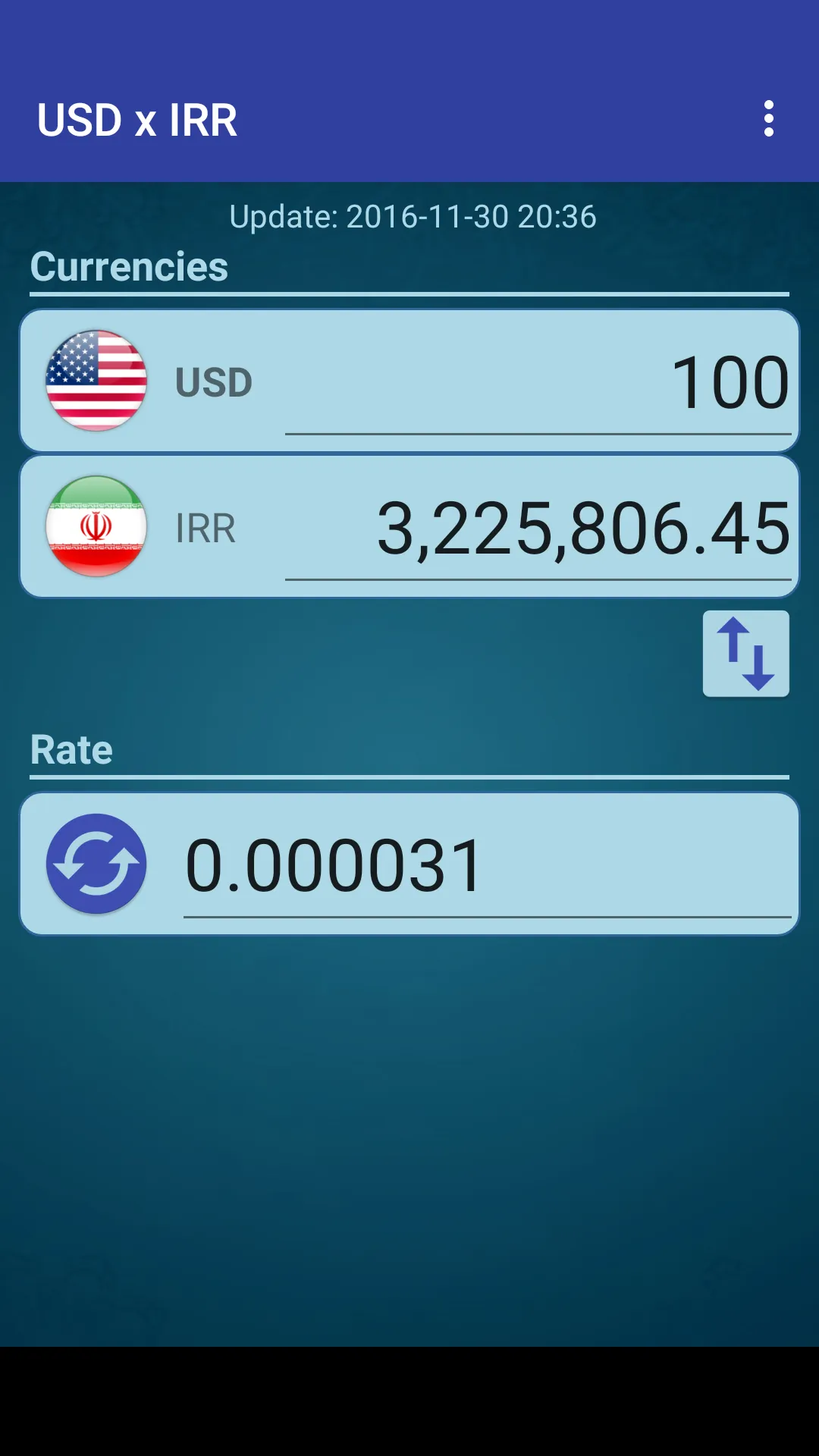 US Dollar to Iranian Rial | Indus Appstore | Screenshot