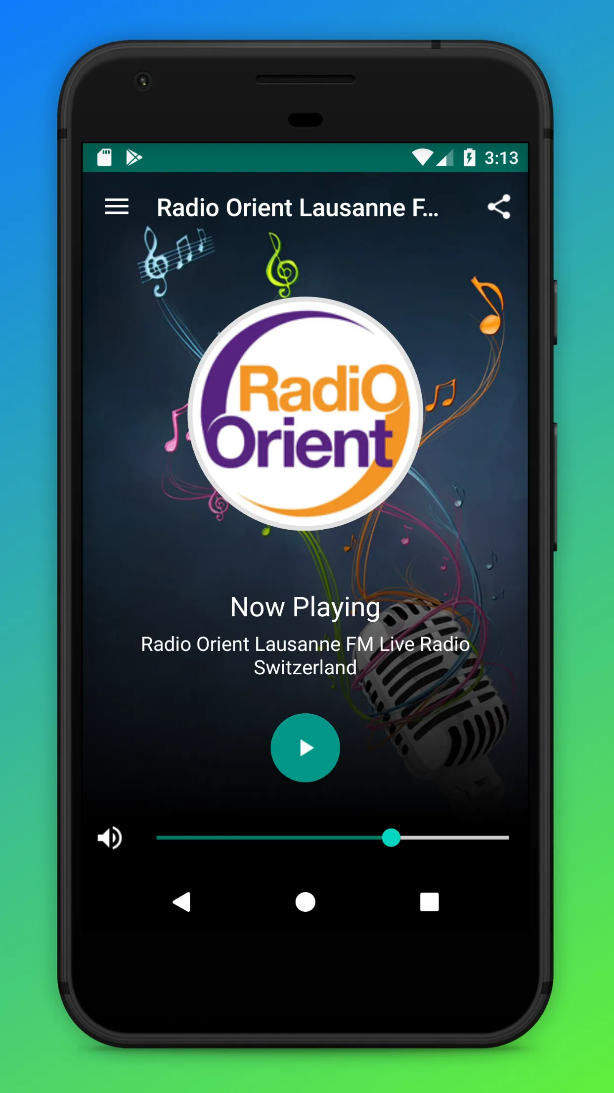 Radio Orient FM Schweiz Online | Indus Appstore | Screenshot