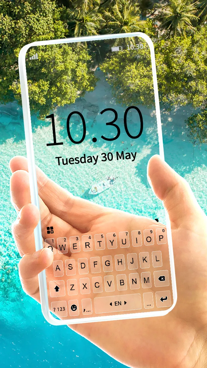 Tropical Transparent Keyboard  | Indus Appstore | Screenshot