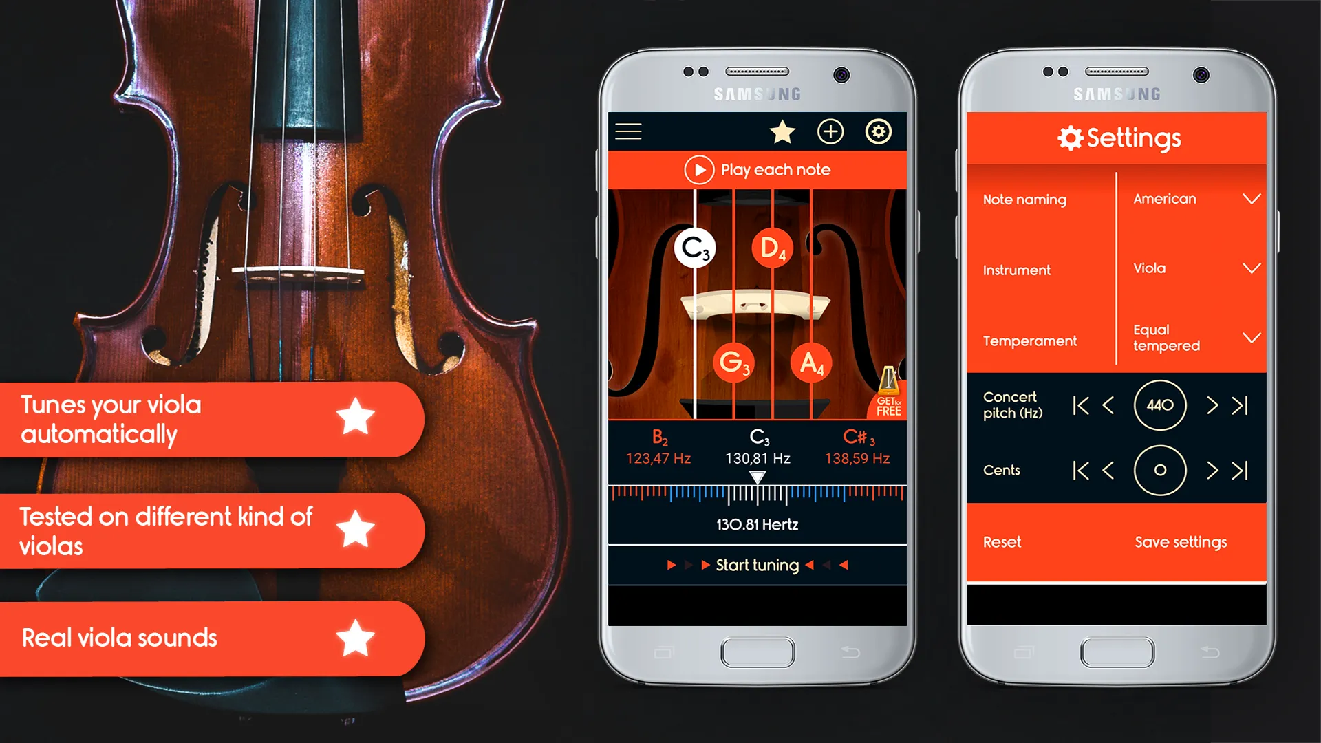 Master Viola Tuner | Indus Appstore | Screenshot