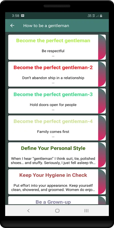 How to be a gentleman | Indus Appstore | Screenshot