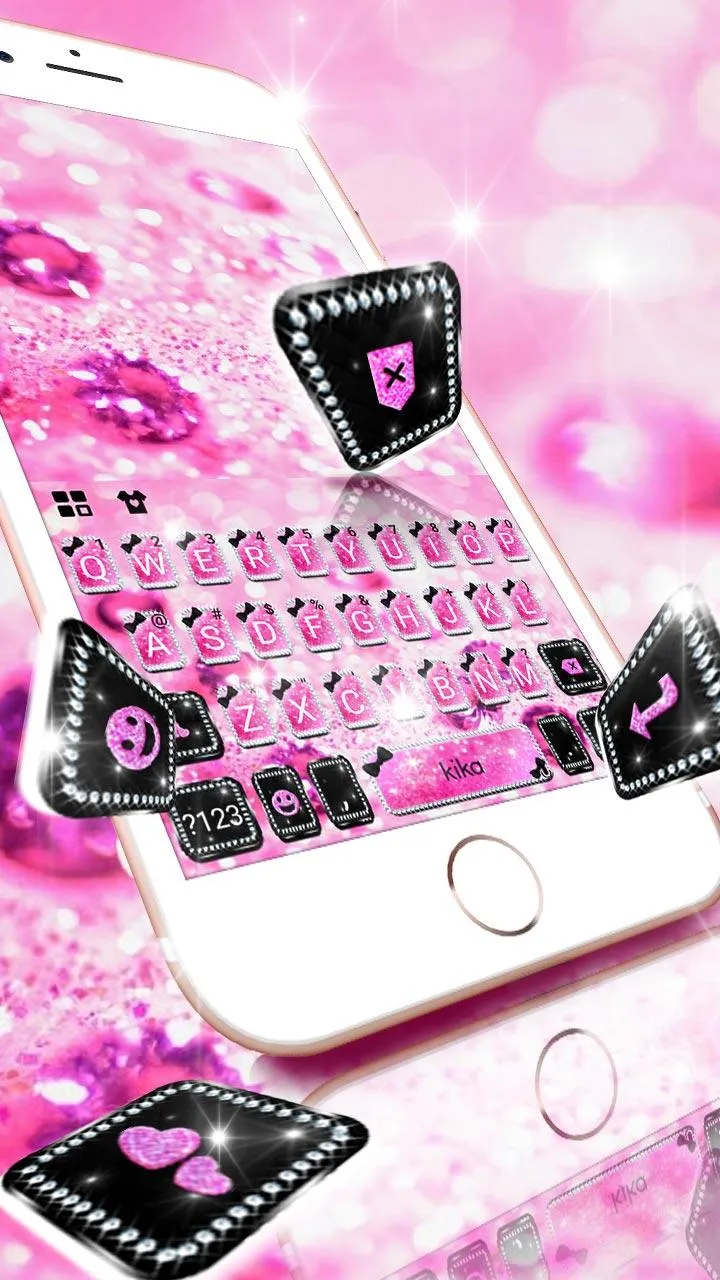 Pink Black Bowknot Theme | Indus Appstore | Screenshot