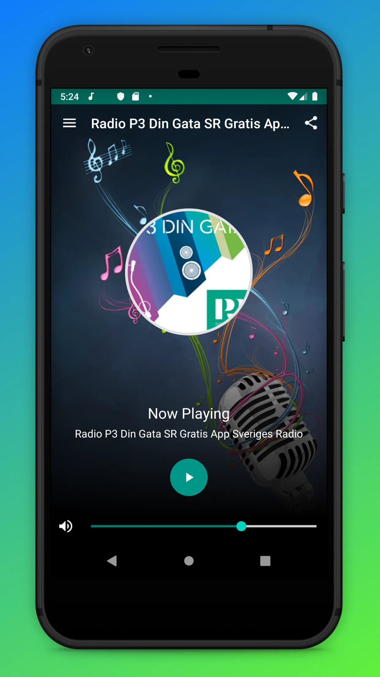 P3 Din Gata Radio Sveriges App | Indus Appstore | Screenshot