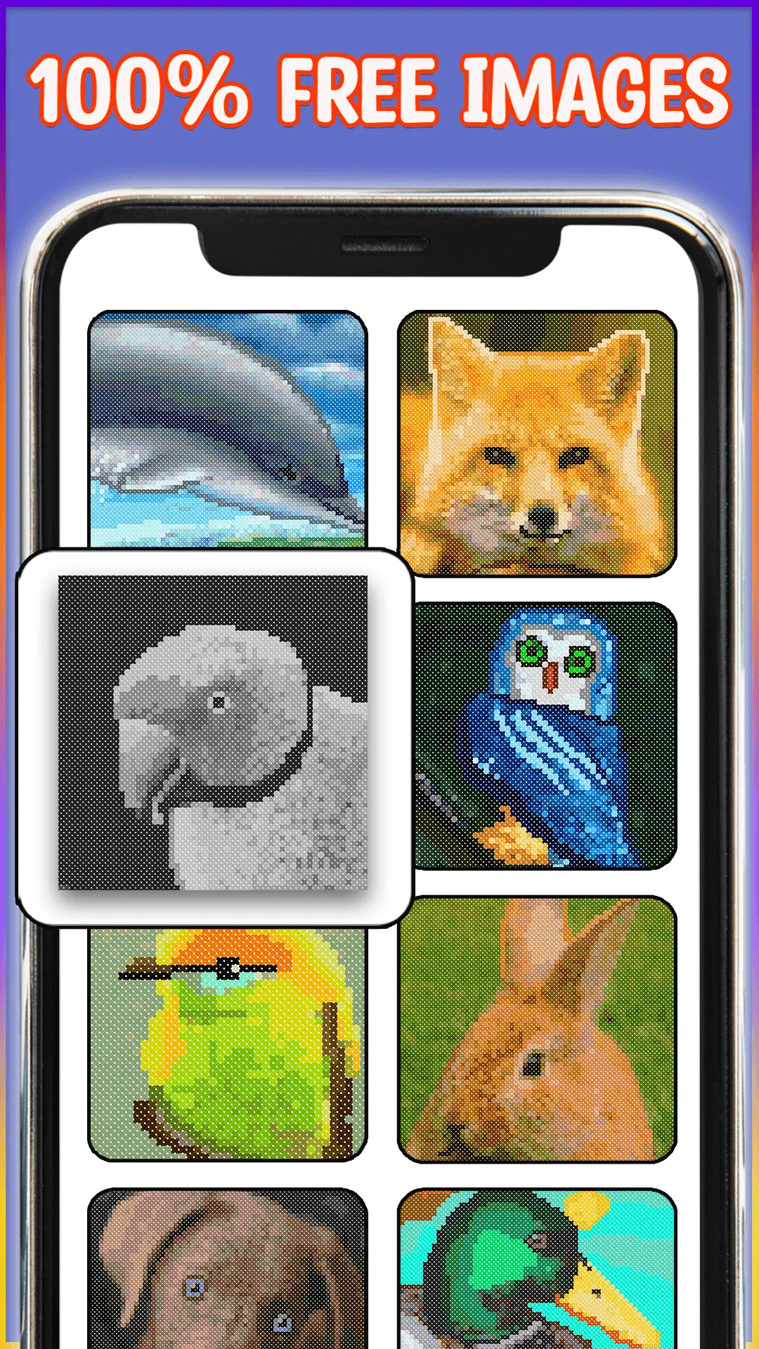 Animals Cross Stitch Coloring | Indus Appstore | Screenshot