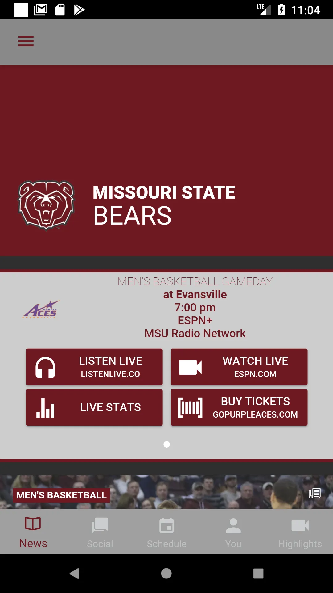 Missouri State Bears Athletics | Indus Appstore | Screenshot