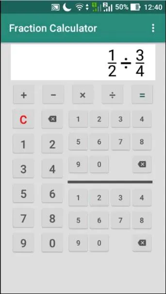 Fraction Calculator - solution | Indus Appstore | Screenshot