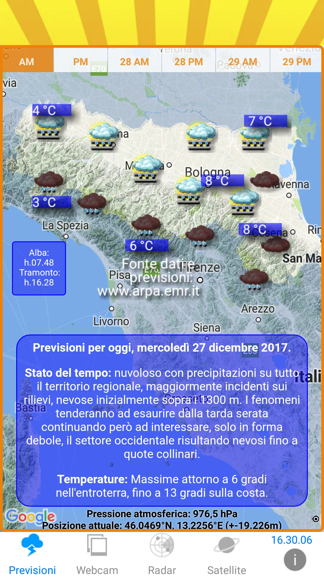 METEO EMILIA ROMAGNA | Indus Appstore | Screenshot