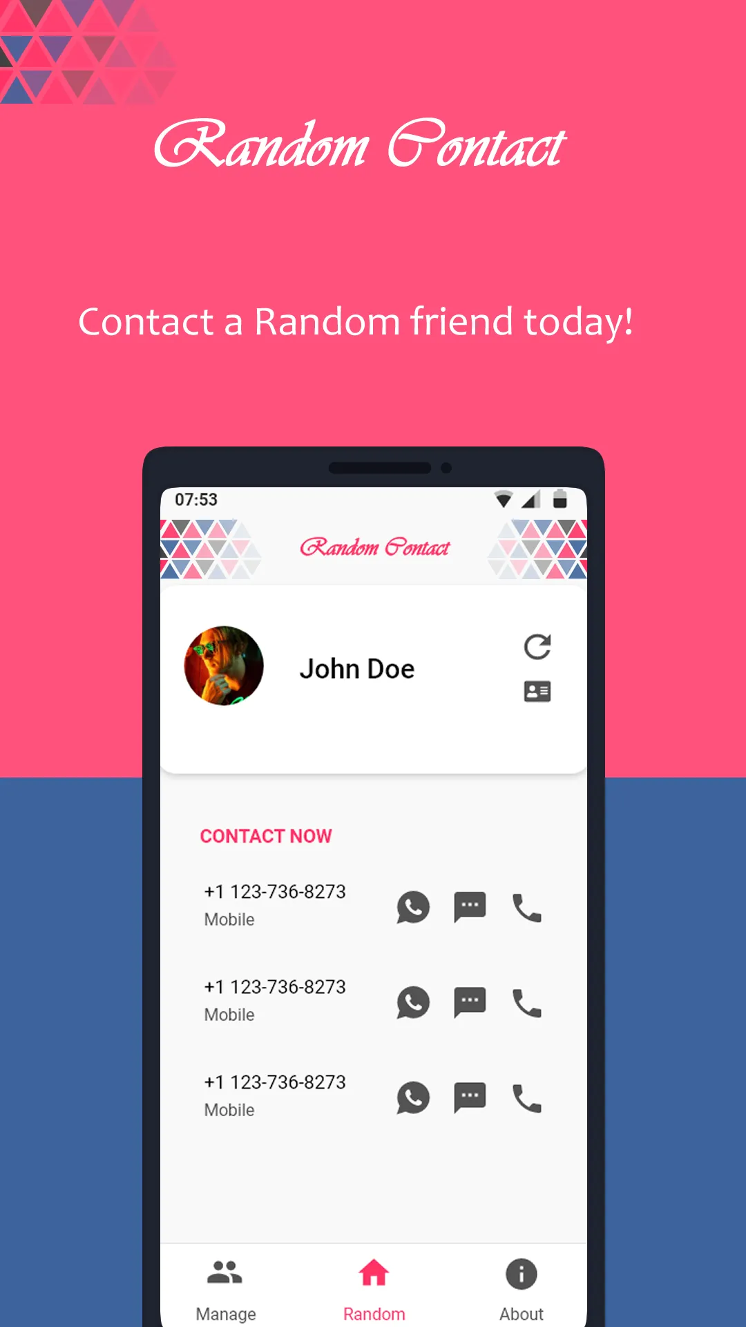 Random Contact | Indus Appstore | Screenshot