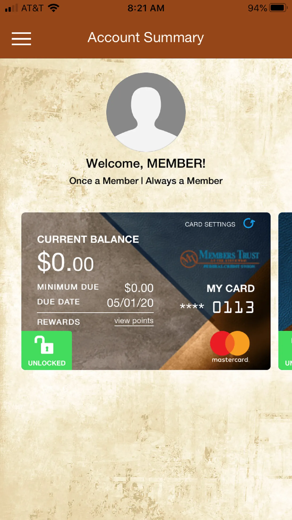 MTFCU Card | Indus Appstore | Screenshot