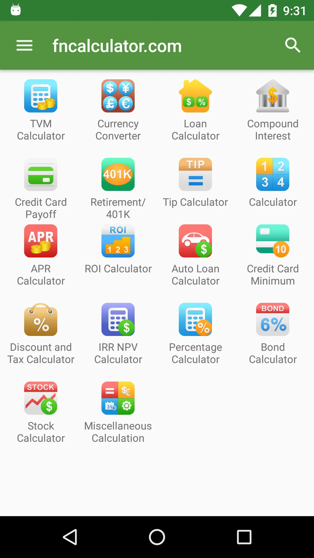 Financial Calculators | Indus Appstore | Screenshot