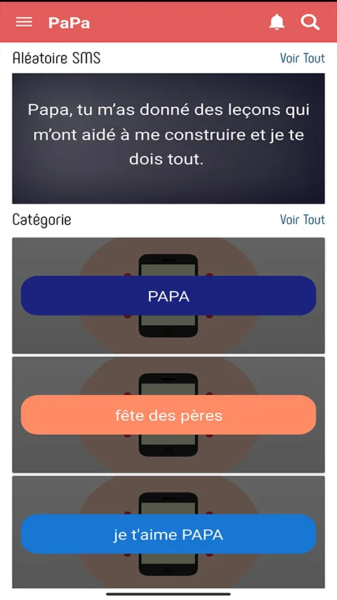 je t’aime Papa  SMS | Indus Appstore | Screenshot