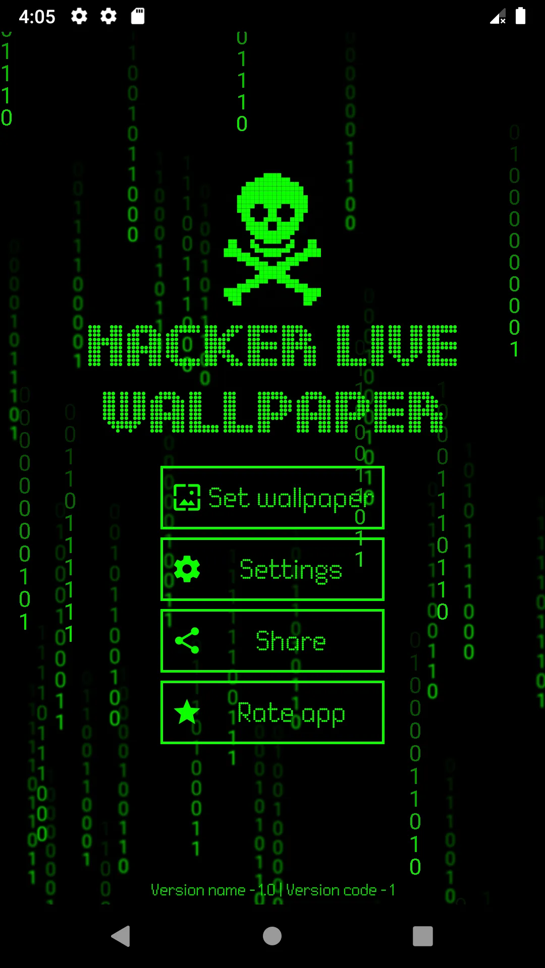 Hacker Live Wallpaper Matrix | Indus Appstore | Screenshot