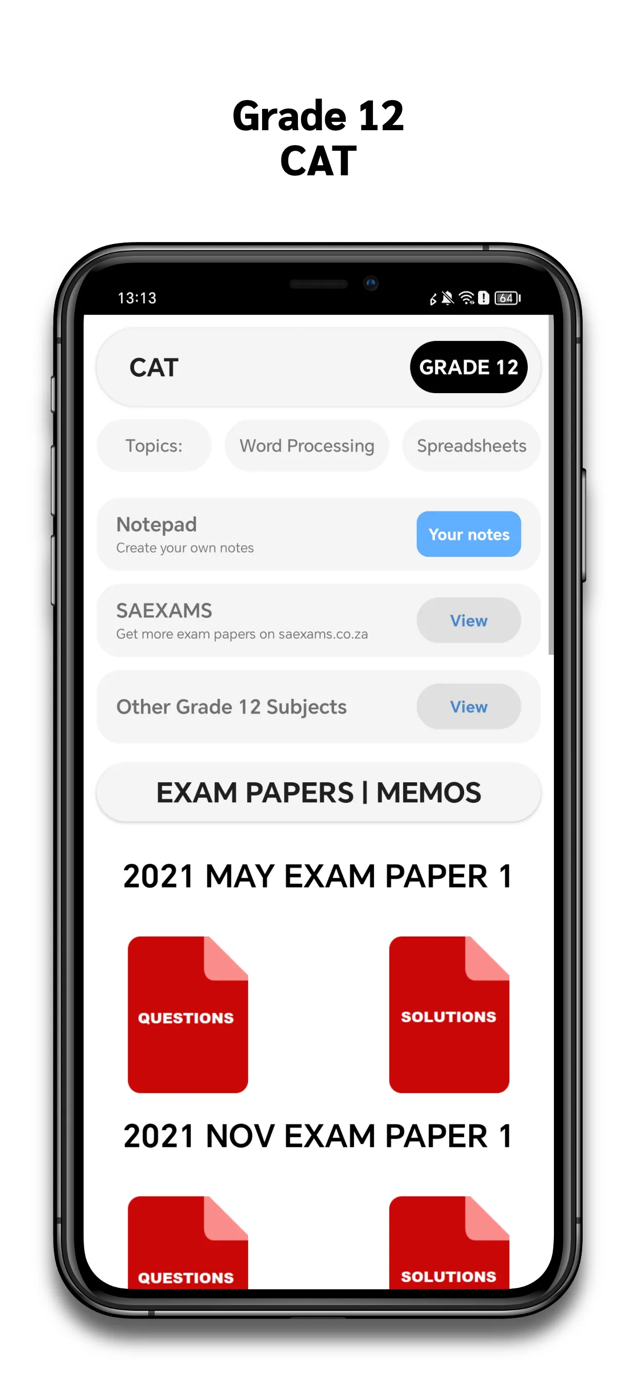 Grade 12 CAT | Indus Appstore | Screenshot