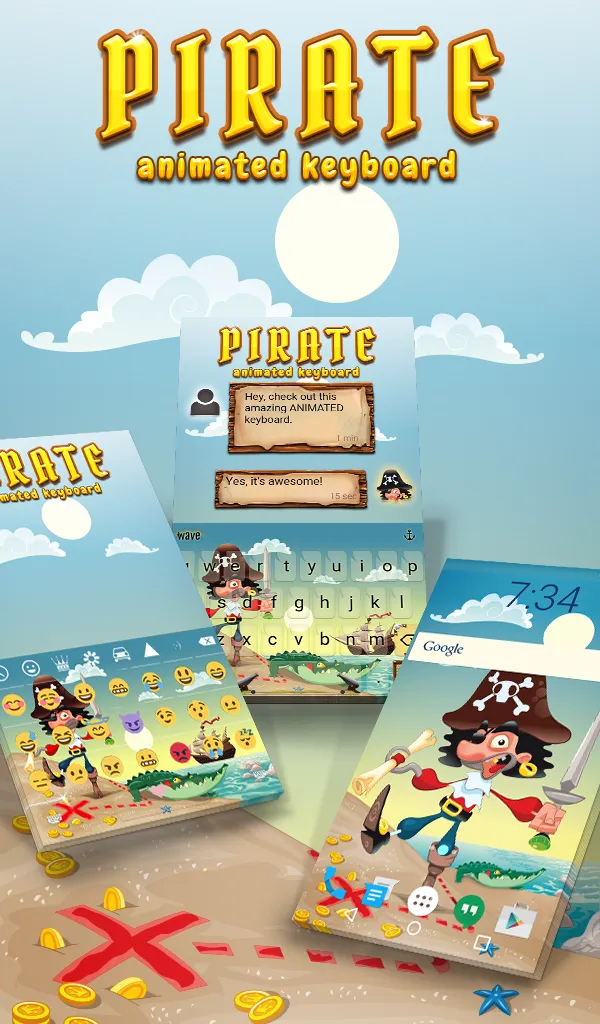 Pirate Animated Keyboard | Indus Appstore | Screenshot