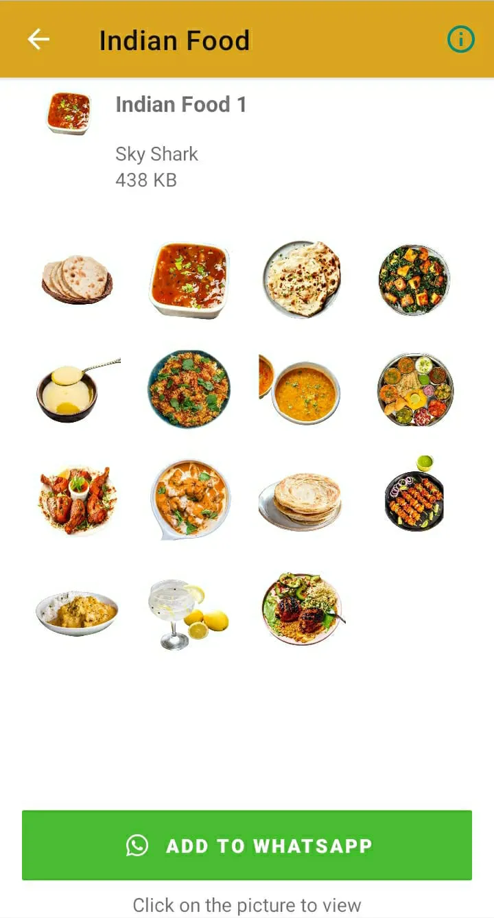 Indian Food Stickers | Indus Appstore | Screenshot