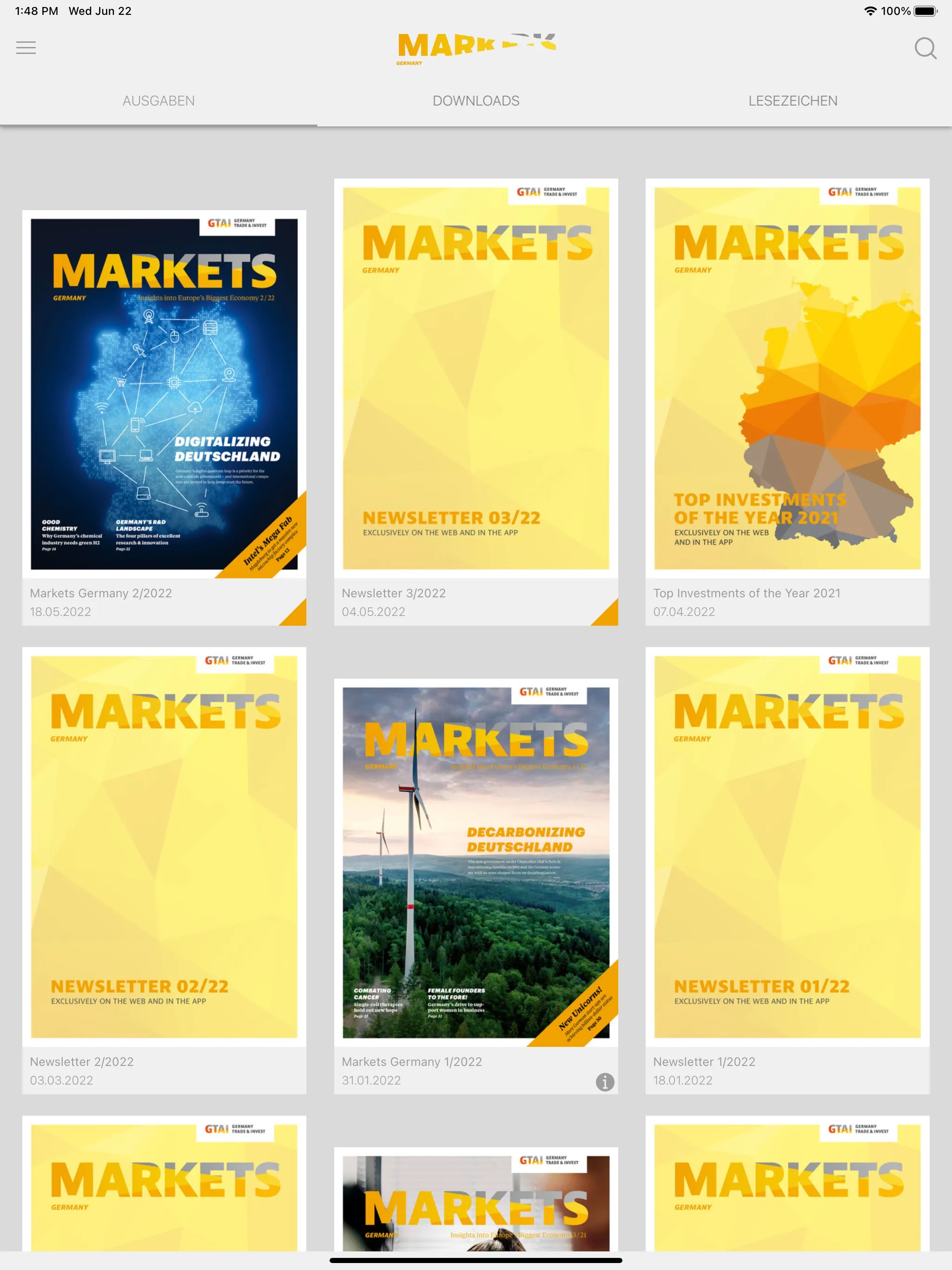 Markets Germany Magazine | Indus Appstore | Screenshot