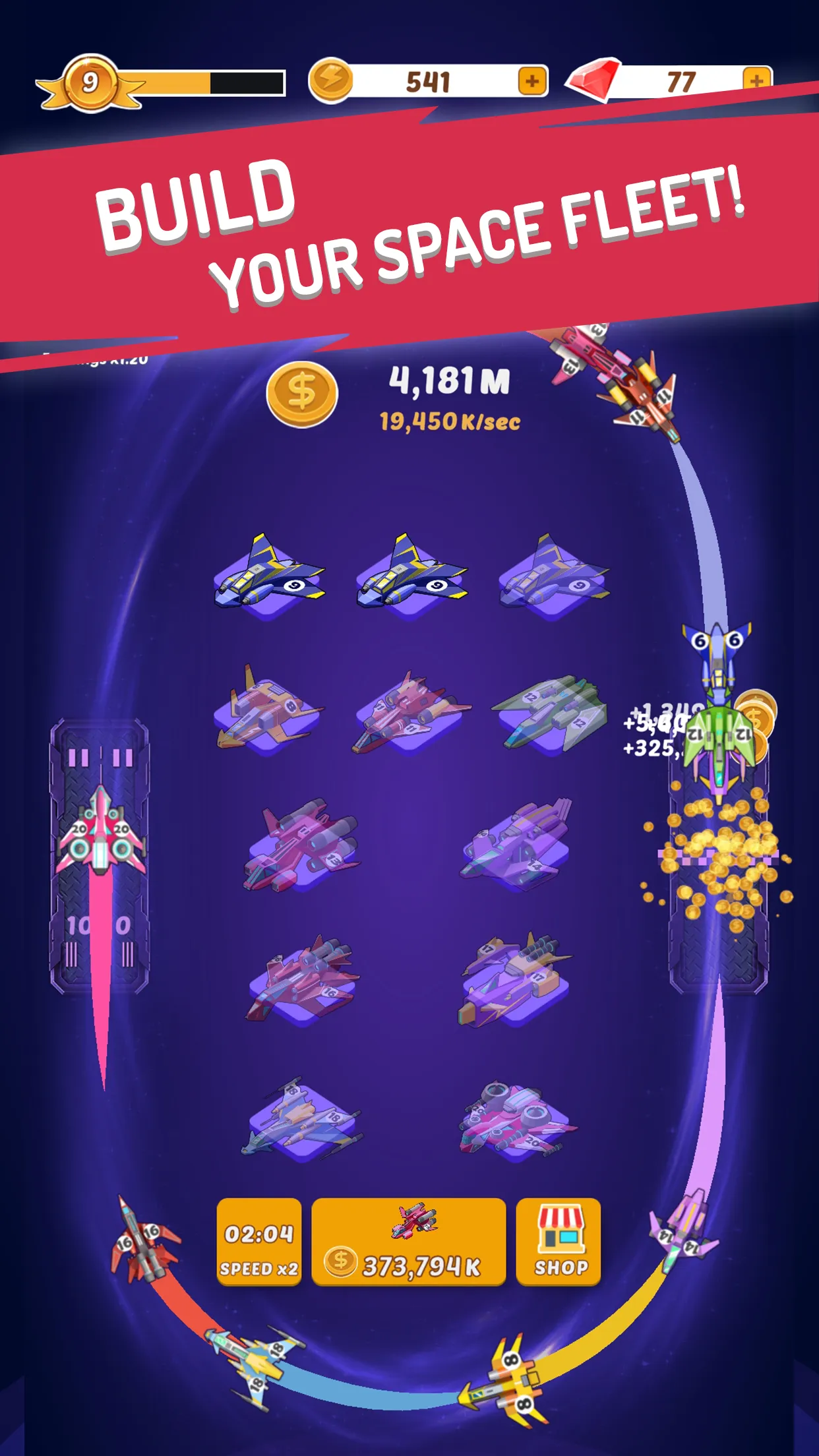 Merge Spaceships - Idle Space | Indus Appstore | Screenshot