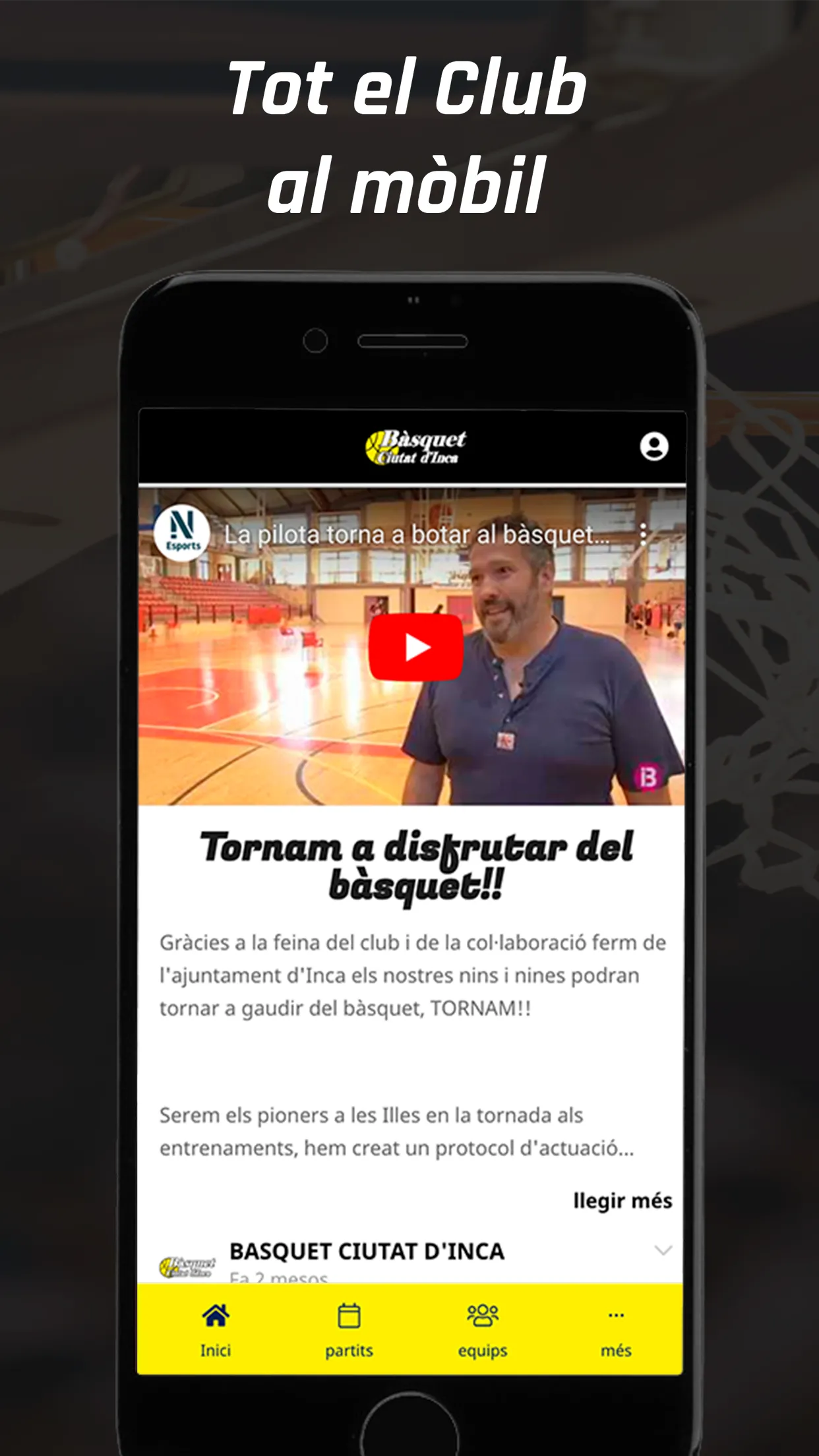 Bàsquet Ciutat d´Inca | Indus Appstore | Screenshot