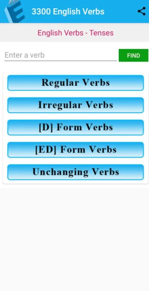 3300 English Verbs - Tenses | Indus Appstore | Screenshot