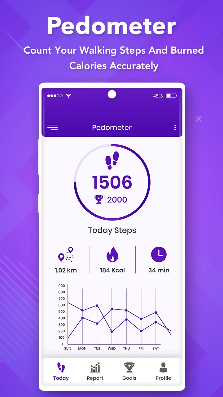 Pedometer - Step Counter | Indus Appstore | Screenshot