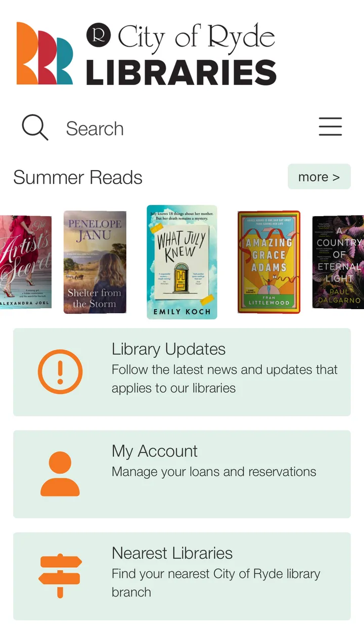 City of Ryde Libraries | Indus Appstore | Screenshot