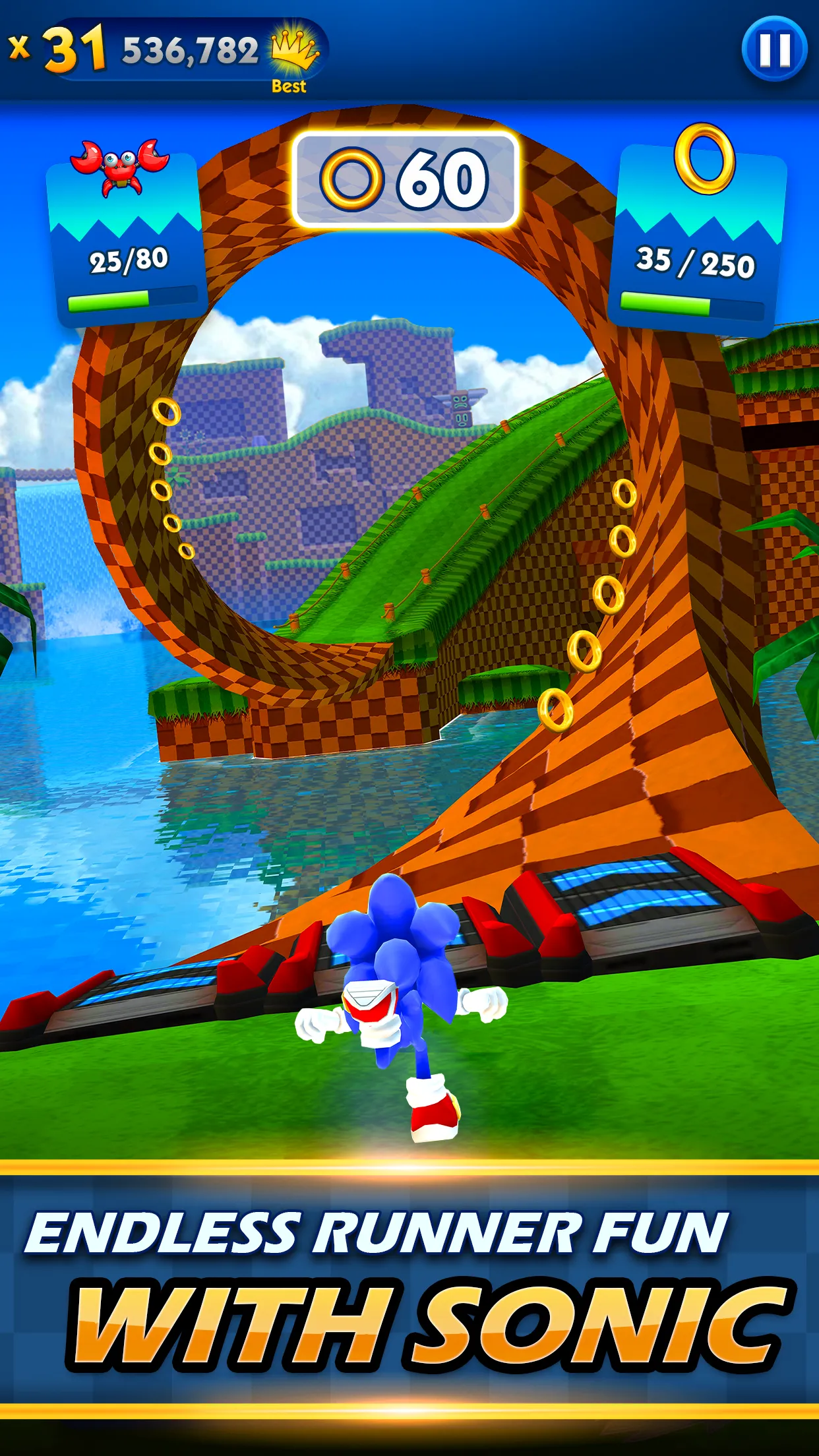 Sonic Dash Endless Runner Game | Indus Appstore | Screenshot
