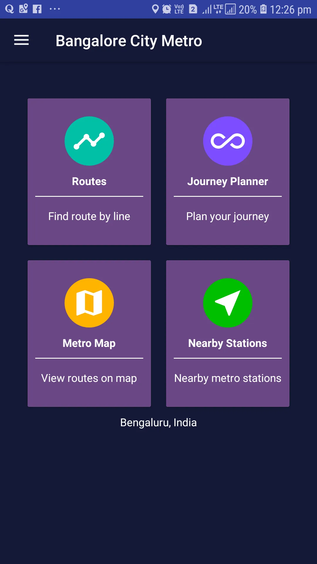 Bangalore City Metro | Indus Appstore | Screenshot