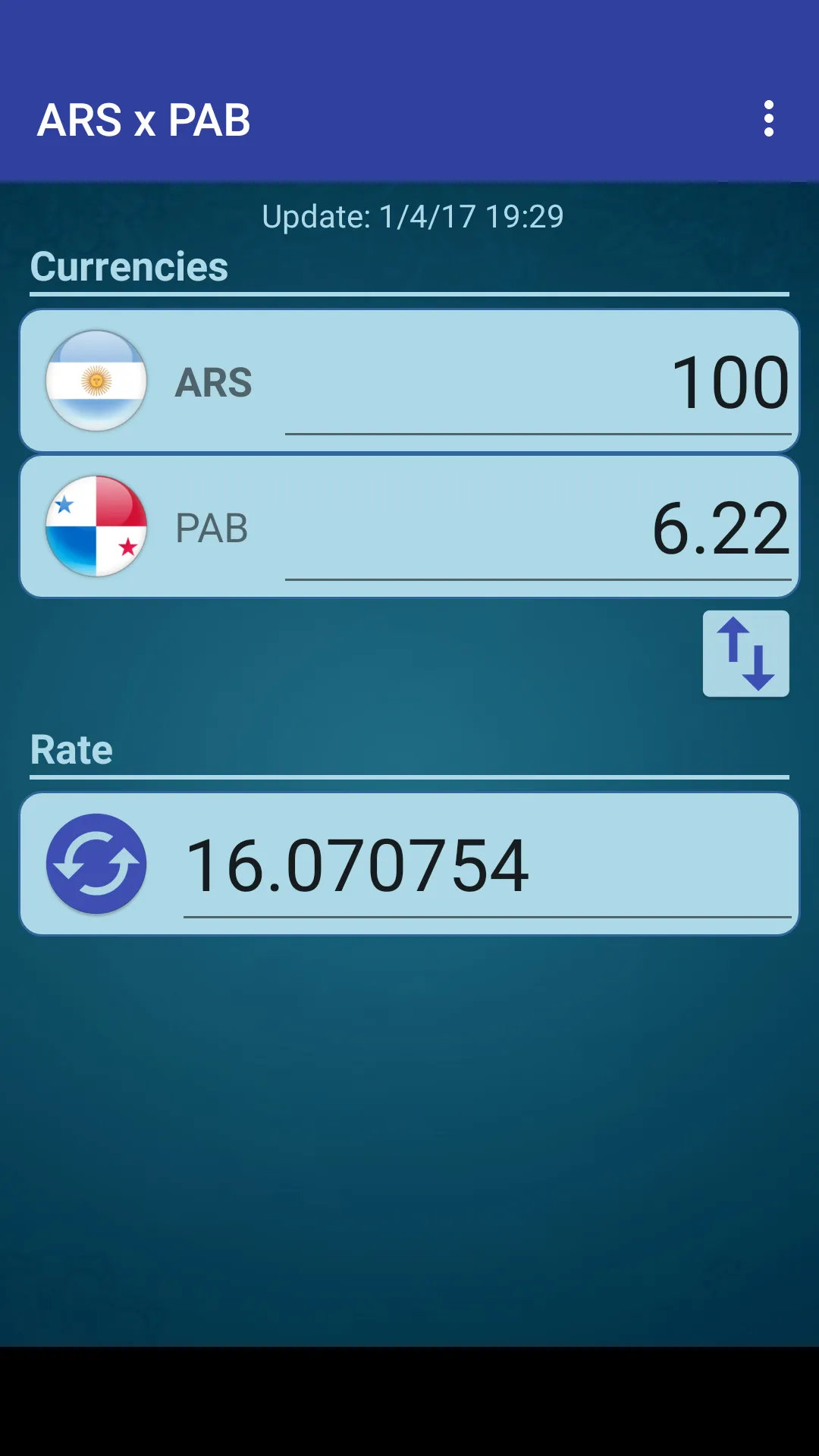 Arg. Peso x Panamanian Balboa | Indus Appstore | Screenshot