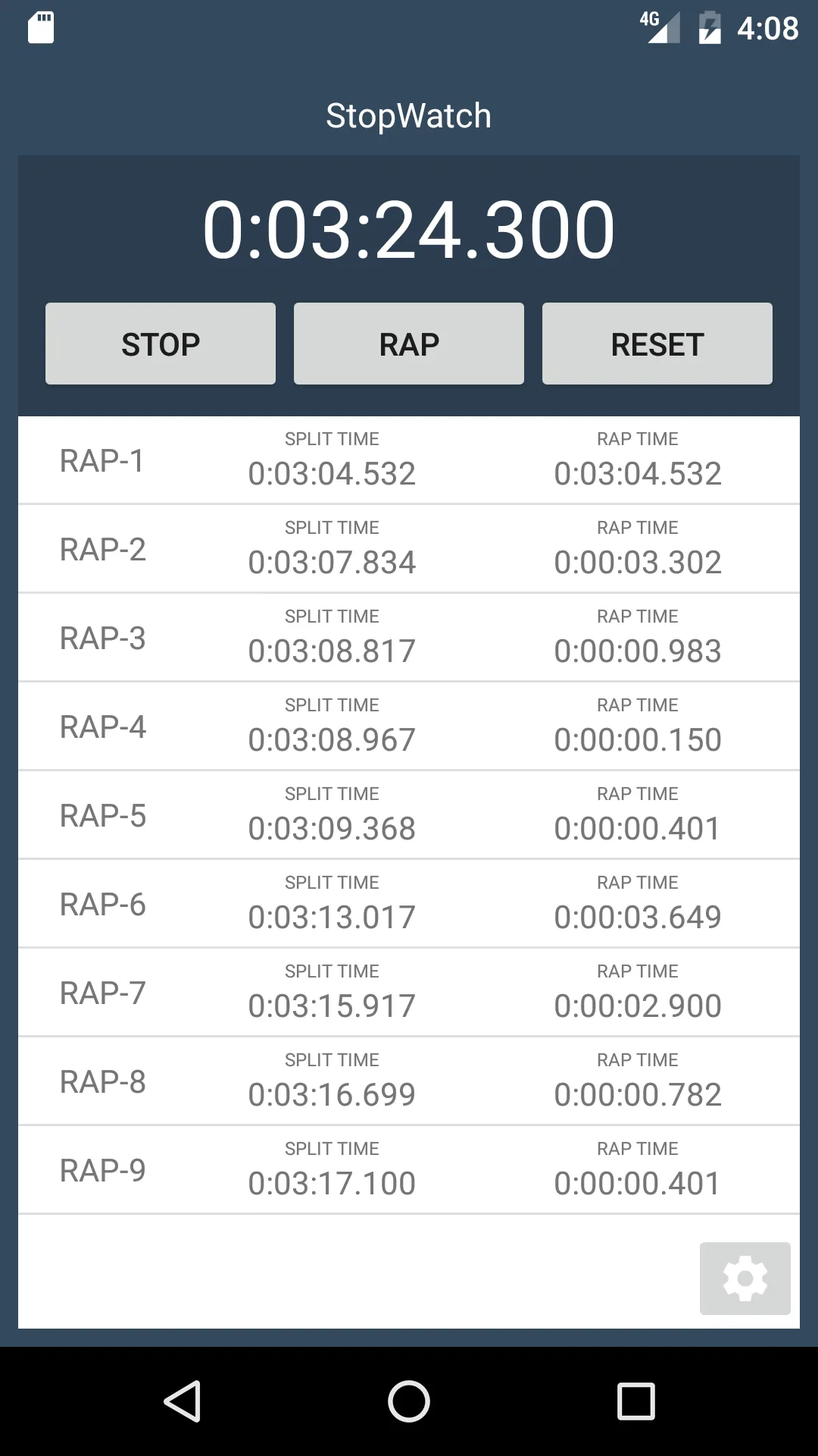 StopWatch | Indus Appstore | Screenshot