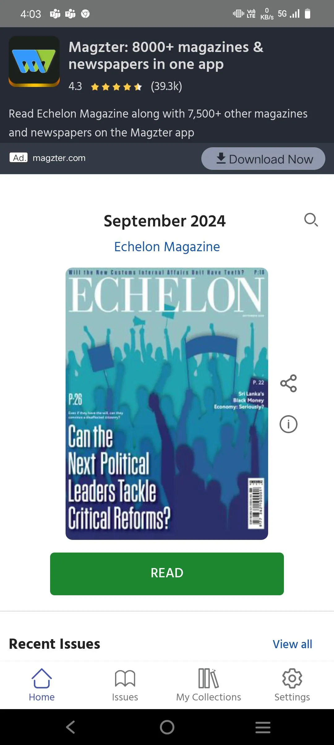 Echelon Magazine | Indus Appstore | Screenshot