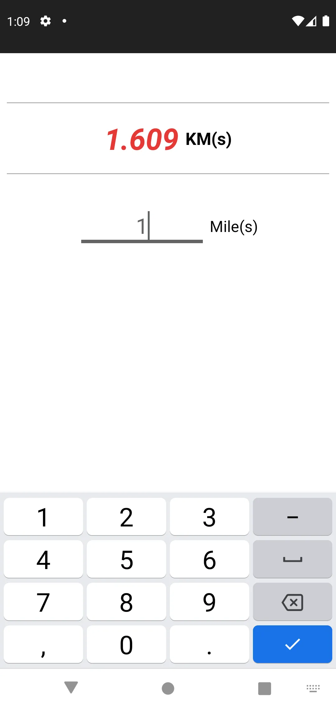 Mile KiloMeter Calc | Indus Appstore | Screenshot