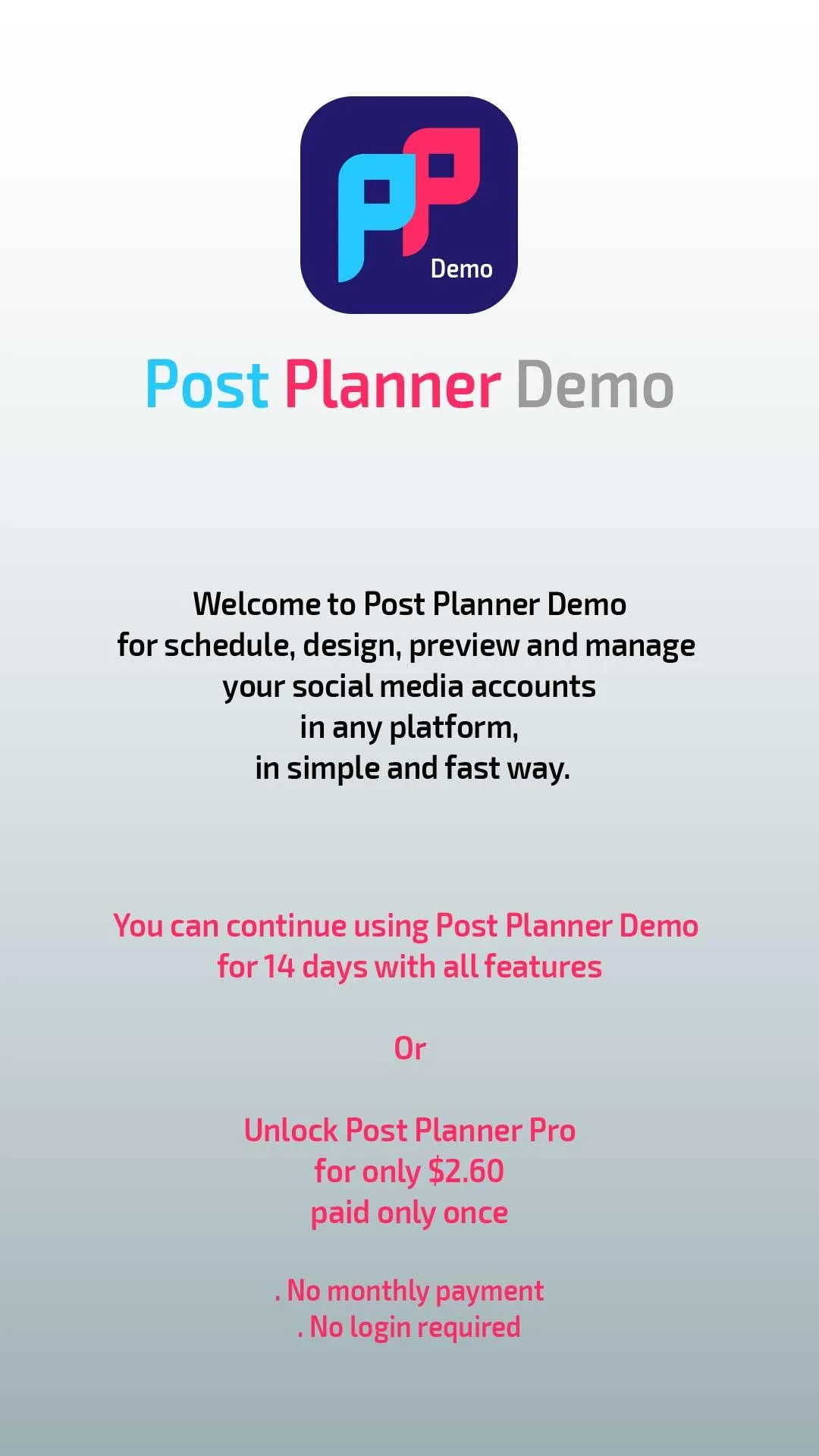 Post Planner Demo | Indus Appstore | Screenshot