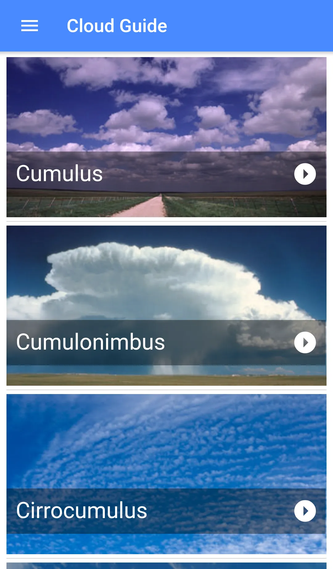 Field Guide to Clouds | Indus Appstore | Screenshot