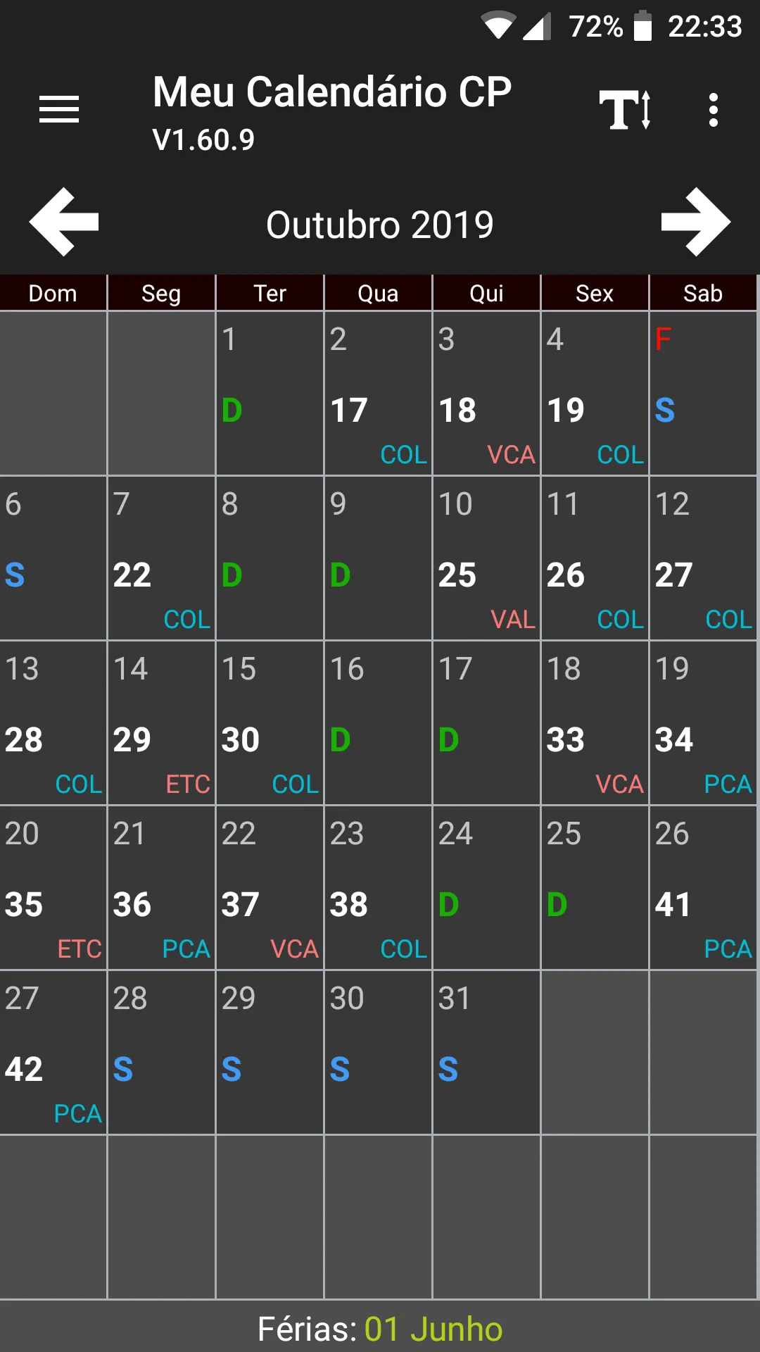 Meu Calendário CP | Indus Appstore | Screenshot