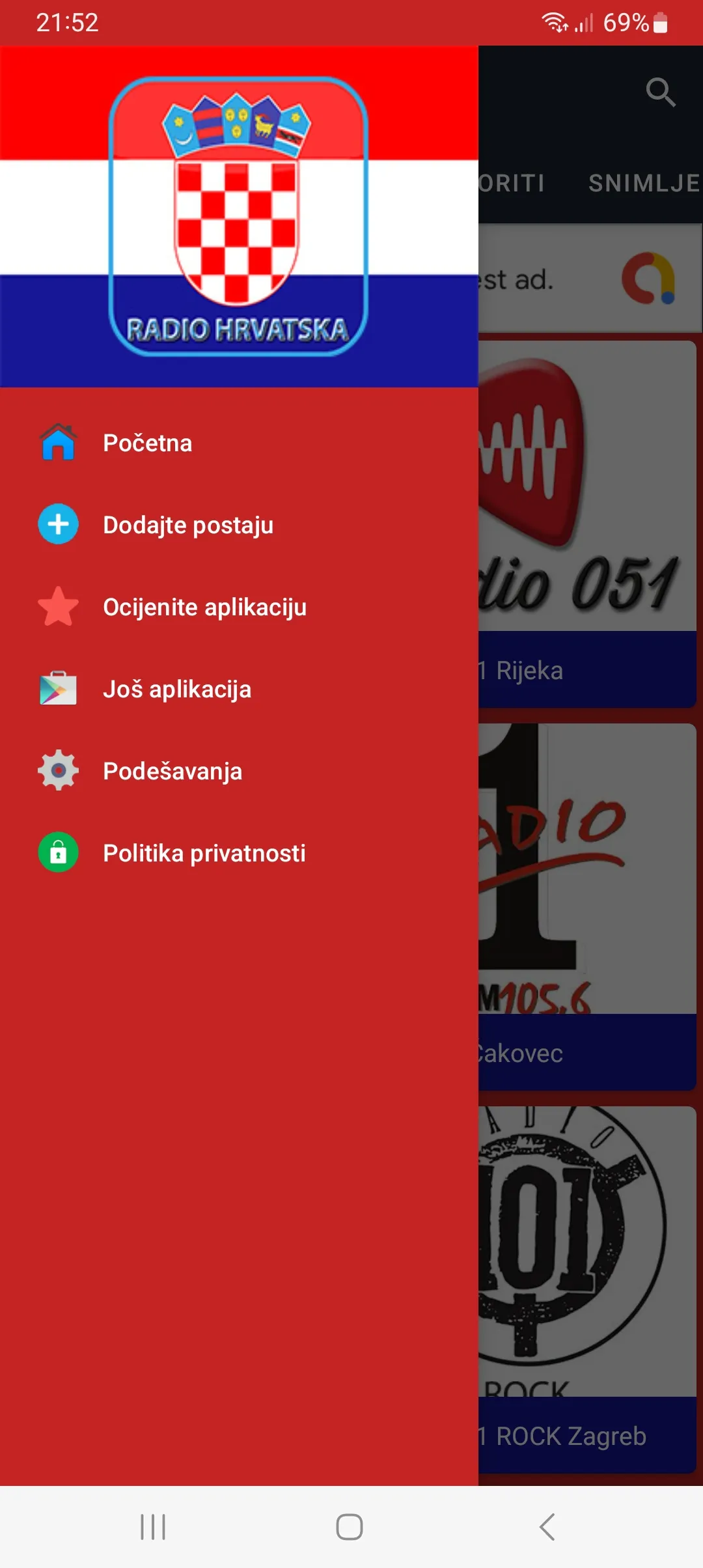 Radio Stanice Hrvatska | Indus Appstore | Screenshot