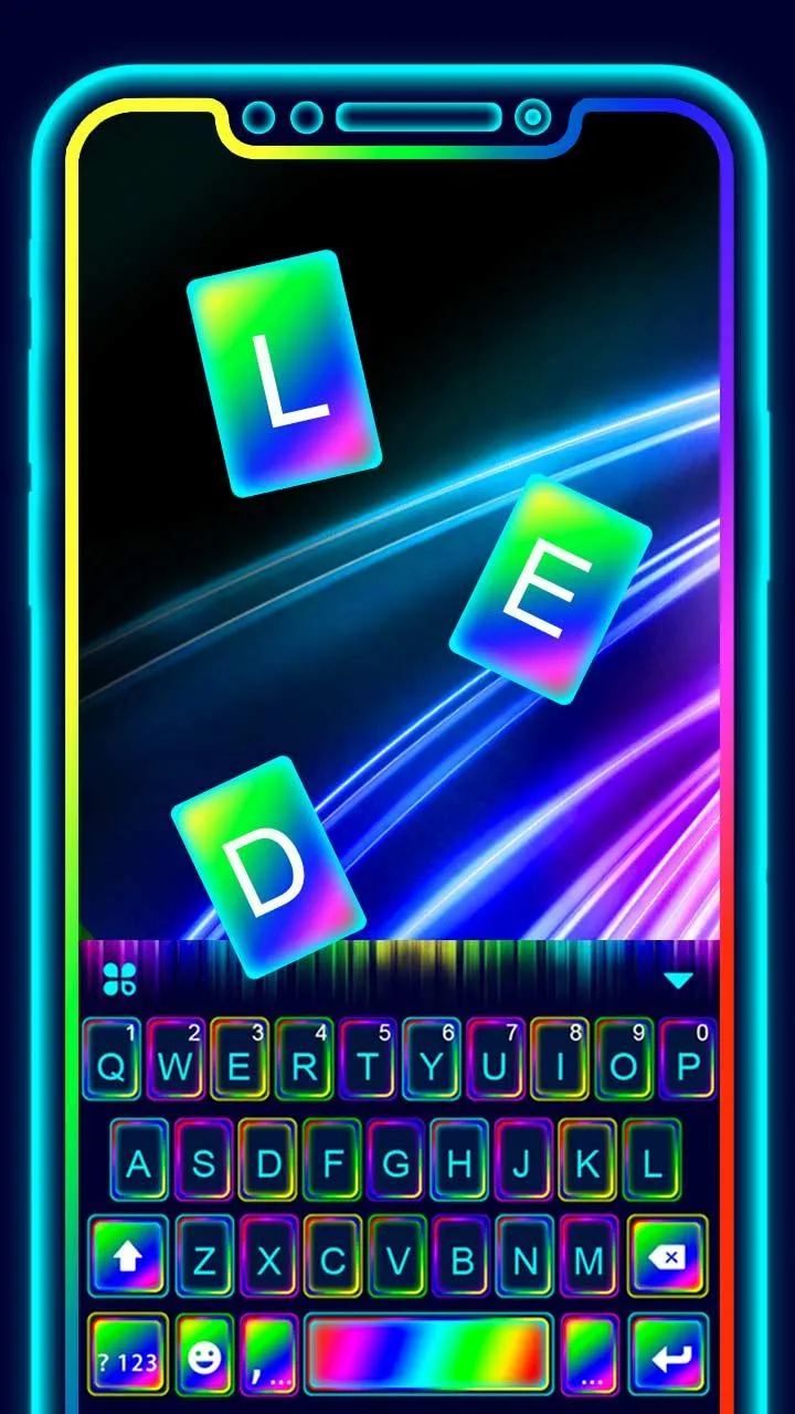 Super Neon 3D Theme | Indus Appstore | Screenshot