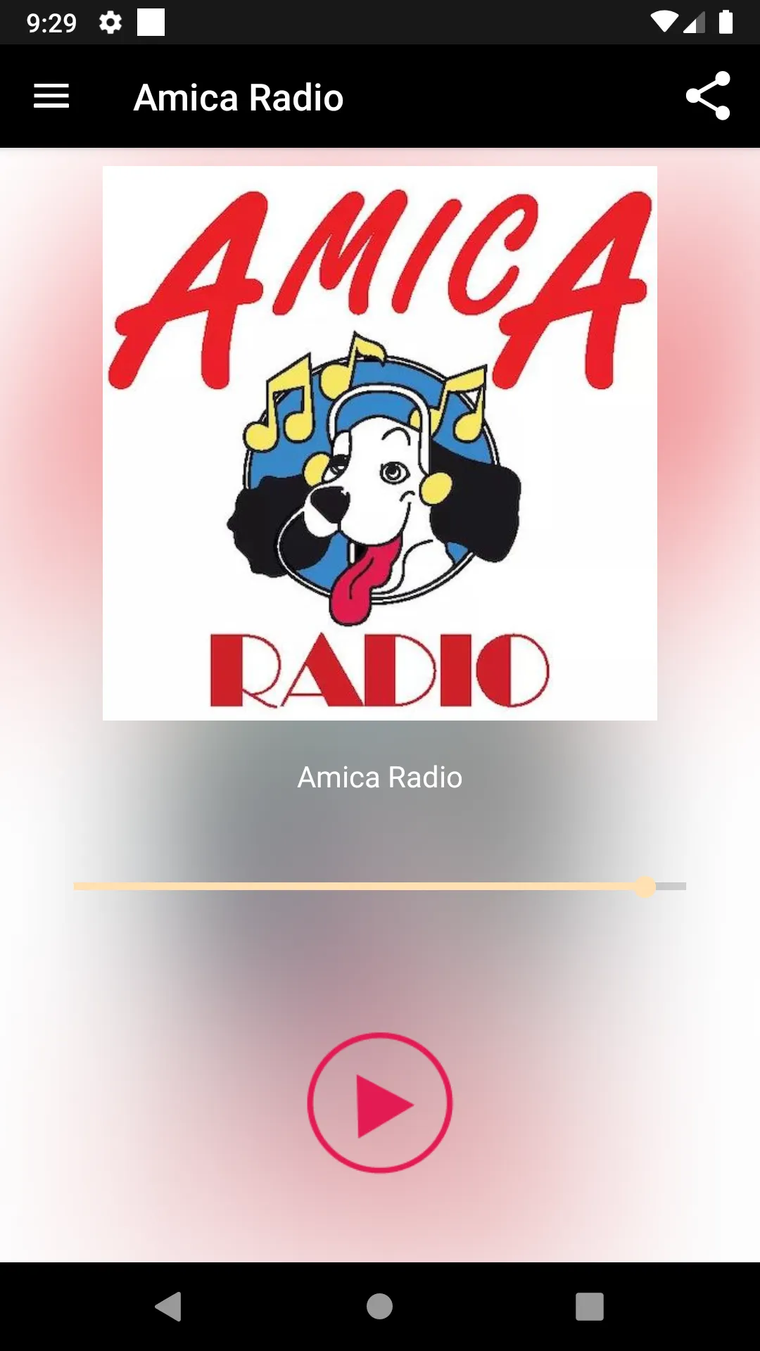 Amica Radio | Indus Appstore | Screenshot