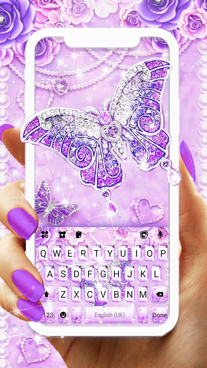 Purple Lux Butterfly Theme | Indus Appstore | Screenshot