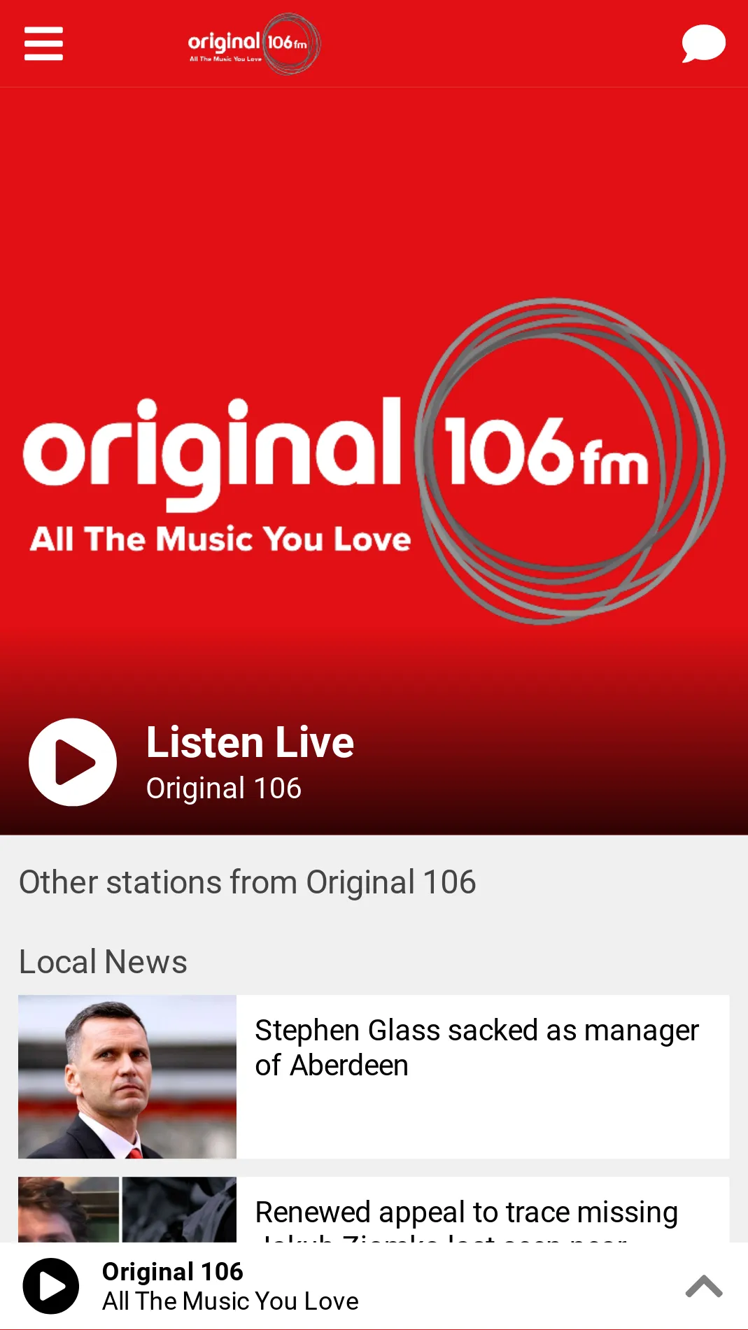 Original 106 FM | Indus Appstore | Screenshot