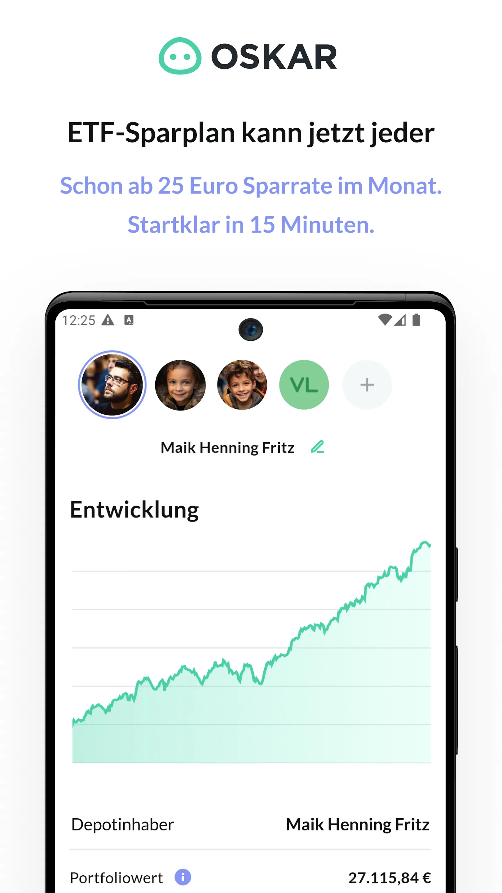 Oskar - Dein ETF Sparplan | Indus Appstore | Screenshot