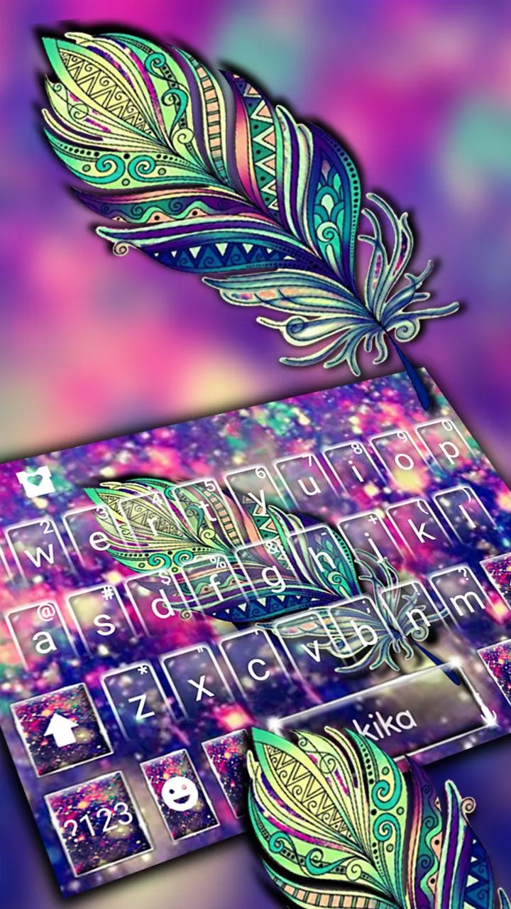 Galaxy Feather Keyboard Theme | Indus Appstore | Screenshot