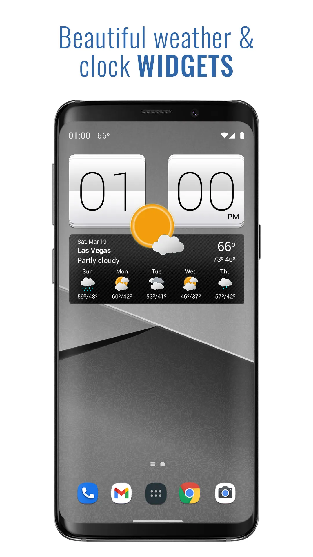 Sense V2 Flip Clock & Weather | Indus Appstore | Screenshot