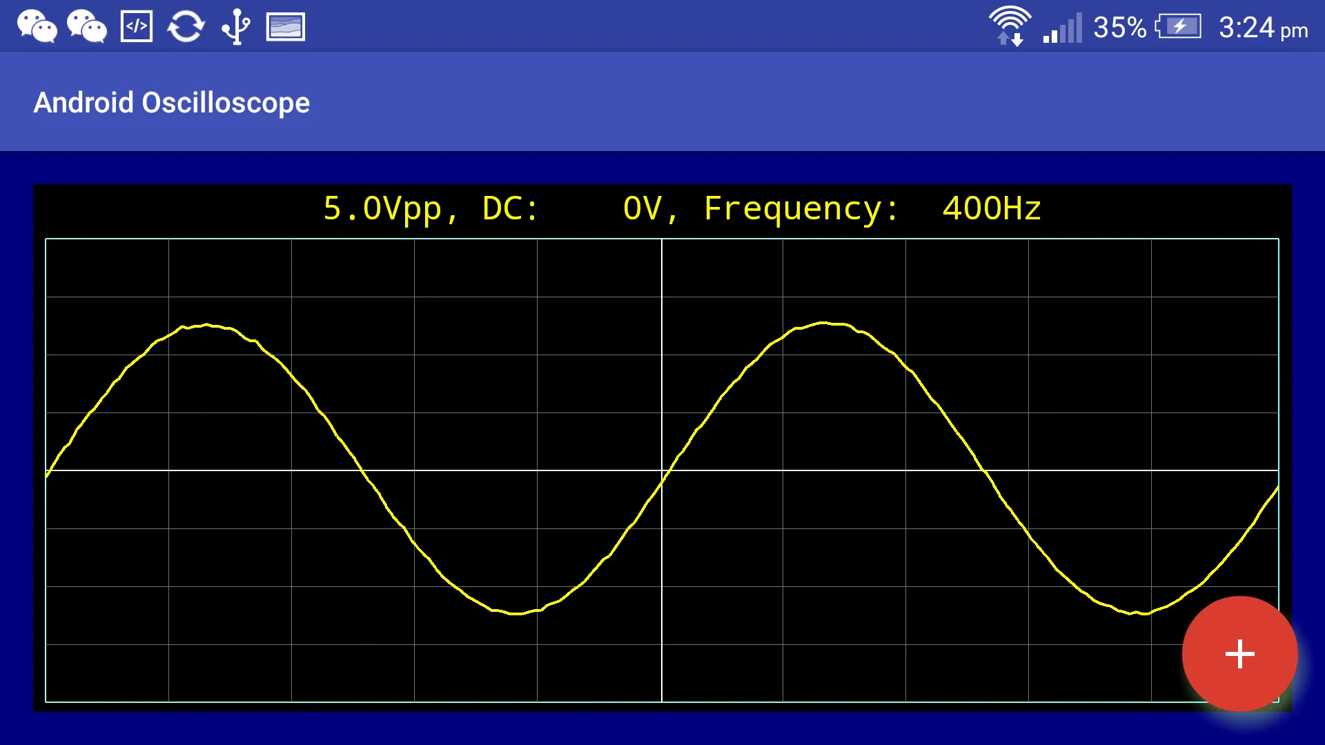 USB Accessory Oscilloscope | Indus Appstore | Screenshot